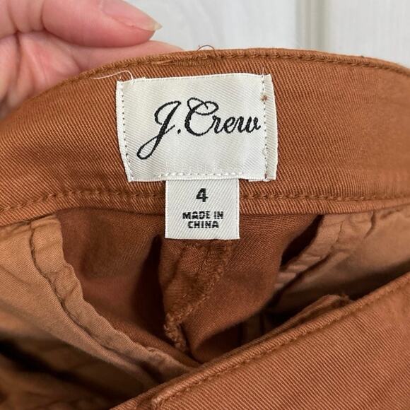J. Crew Belted D-Ring Relaxed Stretch Cotton Cuffed Shorts Size 4 - Picture 6 of 9